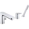 Duravit Wave Duravit, robinetterie de baignoire 3 trous, saillie 200 mm, WA5260000010, WA5260000010, Colorazione: cromo