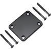Musiin Electric guitar bass neck plate Strat Tele Style reinforcement plate body connection with screws square metal(black)
