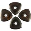 Timber Tones Star Tones - Confezione di 4 plettri in legno d'ebano africano, colore nero
