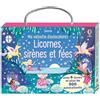 Usborne Ma valisette d'autocollants Licornes, sirènes et fées: Avec 4 livres et plus de 900 autocollants