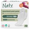 Naty assorbenti maternità con ali | 100% cotone biologico certificato a contatto con la pelle | Sicuri, senza profumo, 0% plastica convenzionale | Morbidi post parto, assorbenti | 10 pezzi