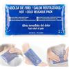 KMINA Borsa caldo freddo con scatola, riutilizzabile, gel non tossico, per microonde e freezer, flessibile, 25,6 x 14,8 cm, 450 g, blu, per uso quotidiano