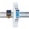Eastron Misuratore elettrico monofase Eastron SDM120 Modbus Rail DIN 45 Amp kWh Pulse Modbus RS485 RTU. Display LCD retroilluminato digitale. MID/Taratura