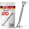 FTsolid 2 tenditori M8 in acciaio inox antiruggine [set] FTsolid, tenditore per corda, V4A, regolabile, 157-234 mm