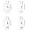 VOXON Allarme Casa Senza Fili, Sensori Allarme Porte e Finestre e Campanello 2 in 1, Allarme Porta Ingresso Volume a 3 Livelli & LED, Antifurto Casa Wireless per Casa/Negozio/Ufficio/Garage (4 PCS)