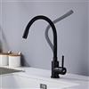 SUVIDA Rubinetto Lavello Cucina Nero, Rubinetto Cucina Flessibile, Miscelatore Cucina Orientabile a 360°, Acciaio Inox Ad Alta Pressione Rubinetti Cucina, Risparmio Idrico