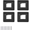 CONPHERON 2 Pezzi Cassetto Pomelli Quadrato Piatto Nascosto Armadio Maniglie Tiri Zinco Lega Invisibile Maniglie Mobili Cucina Guardaroba Manopole Accessori per armadietti 32mm