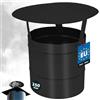 KOTARBAU® Comignolo Antivento - Comignolo Canna Fumaria - Acciaio Zincato e Verniciato a Polver - ø 250 mm - Nero - Terminale Canna Fumaria - Cappello per Camino - Fumaiolo Stufa a Pelle
