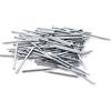 Design61 100 perni in acciaio, per battiscopa, 1,5 x 25 mm, testa piatta zincata