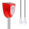 Tuehakny Allarme Solare Livello Acqua con Doppio Sensore (Alto/Basso), Impermeabile IP55, Ricarica Solare per Agricoltura/Cantieri/Barche/Cantine, 129 dB, Cavo 5 m, Backup USB