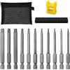 JASFLY 11 Pezzi Cacciaviti Torx 100mm, Cacciavite Torx Magnetiche, 1/4 Pollice Tipo T6/T7/T8/T9/T10/T15/T20/T25/T27/T30/T40, con Manico e Sacchetto di Stoccaggio