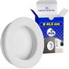 MONTERAL 4 Pezzi Incasso Maniglia per Porta Scorrevole Ø 40,5 mm - Maniglia Scomparsa Realizzato in Lega di Zinco e Alluminio Colore Bianco - Garanzia di 10 Anni