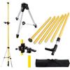 RATSTONE Treppiede Per Livella Laser,Filettatura 1/4"-20 5/8"-11,Regolabile In Altezza 70-360cm,Livella Integrata,Treppiede Heavy-Duty,Treppiede In Alluminio,Con Asta Estensibile Per Scansione Laser