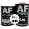 Alex Flittner Designs Vernice acrilica 2K, 4,5 kg, set RAL 9010, bianco puro, lucido, incl. indurente