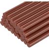 QUARKZMAN 30Pz Stick Colla a Caldo Mini per Pistola 11mm x 100mm Colla a Caldo Bastoncini Ricariche Grandi e Molto Adesivi, Marrone