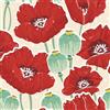 Stickyart Rossa Carta da Parati Adesiva Muro Camera Letto Floreale 44.5cmX700cm Carta da Parati Con Papaveri Vintage Adesivi Murali Cameretta Pellicola Adesiva per Mobili Fiori Rivestimento Parete