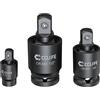 CCLIFE Set di 3 chiavi a bussola universali per giunto cardanico, girevole a 360°, in acciaio CR-MO, versatile, adatto per azionamento da 1/4, 3/8, 1/2