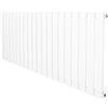 Monster Shop Radiatore Piatto a Colonna Singola 600 x 1400 mm Orizzontale Design Moderno Acciaio al Carbonio Pannello Singolo Riscaldamento Centrale Bianco Opaco con Kit Fissaggio e Spazzola