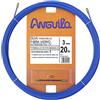 Anguila | Guida per cavi | Fibra di vetro rinforzata + propilene | Terminali intercambiabili | Blu | Diametro 3 mm | 20 m