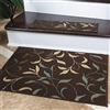 Ottomanson Tappeto dal design contemporaneo con motivo foglie, collezione Ottohome, fondo in gomma, 67 cm x 90 cm, colore: Marrone