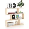 duehome | Scaffale basso, sala da pranzo, libreria ufficio, divisorio per ambienti, modello Zoe Low, colore rovere canadese, dimensioni: 110 cm (larghezza) x 97 cm (altezza) x 24 cm (profondità)