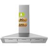 CIARRA Cappa Aspirante a Parete 900mm CAB9201A, Aspirazione fino a 370 m³/h, Classe Energetica A, 3 Velocità, Luce LED, Modalità Aspirazione e Ricircolo, Nero