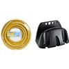 Hozelock Tricoflex Ultraflex per 117000 & nbsp;da giardino, colore: giallo & Claber Selletta Eco 0 Avvolgitubo a Parete Staffa