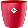 Elho Brussels Diamond Round 14 - Vaso per Interno - 100% Plastica Riciclata - Ø 13.6 x H 12.5 cm - Rosso/Lovely Red