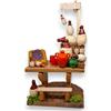 Chianese Banco Vino in Terracotta, Miniatura Artigianale per Presepe e Diorama, Stile Rustico, Multicolore, 15,5 x 7,5 x 9 cm, Decorazione di Mercati e Botteghe