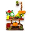 Chianese Banco frutta con pomodoro e cassetta in terracotta, miniatura artigianale per presepe e diorama, compatibile con statuine 10 cm, 14,5 x 7,5 x 9 cm