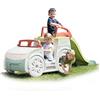 Smoby Life - Adventure Car - Auto multiattività - 3 attività - Posizione di guida, Scivolo, Sabbiera - Materiale riciclato - Dai 18 mesi - Prodotto in Francia