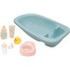 TACHAN - Vasca per bambole con accessori - Set da bagno bambole - Include Crema, Vasino Ciuccio e biberon (CPA Toy Group 799T00989)