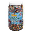 Hama Perlen 211-68 perline da stirare XXL, barattolo con circa 13.000 perline colorate Midi, per bricolage, diametro 5 mm, in 52 colori, divertimento creativo per grandi e piccini