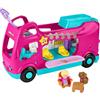 Fisher-Price Little People Barbie - Piccolo Camper dei Sogni di Barbie, playset Veicolo Mobile con luci e Suoni, Sedia, Tavolo da Campeggio e 2 Personaggi Inclusi, 1+ Anni, HYR85
