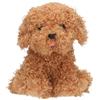 Depesche 13514 TOPModel - Cane di Peluche Marrone, Alto Circa 16 cm, con Pelo Riccio e Lingua Rosa