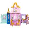 Mattel Disney Princess - Rapunzel e Il Castello Close & Carry, Set con Bambola Ispirata al Film e Castello Portatile, Include 5 Aree di Gioco e 20 mobili e Accessori a Tema, 3+ Anni, JLK27