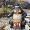 Statuina in ceramica cane procione giapponese Shigaraki Ware Yokozuna...