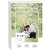 Ainiv 50 Fogli Carta Fotografica Lucida per Getto d'inchiostro, 15x10 cm, 230 g/m², ad Asciugatura Rapida e Impermeabile, Compatibile con Stampanti a Getto d'inchiostro HP, Canon ed Epson