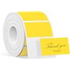 SUPVAN T50M Serie Nastro Etichette, 50mm×30mm 250 Etichette/Rotolo, Ricarica Originale Termico Laminato, Impermeabile, Olioresistente, Ad Alta Adesività, Auto-Rilevante, Nero su Giallo
