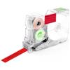 SUPVAN G-Serie Etichetta Continua, 12 mm x 7.5 m, Nero su Rosso | Lunghezza Personalizzabile, 10 Anni Durata, Resistente UV Calore Graffi Strappi, Impermeabile Anti-olio, Non Sbiadisce