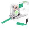 SUPVAN G-Serie Etichetta Cavi a Bandiera, 12.5 x 74 + 35 mm, Nero su Verde