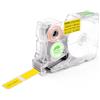 SUPVAN G-Serie Etichetta Fustellata, 12 mm x 30 mm, Nero su Giallo | 240 Etichette/Rotolo, per Stampaggio Lotto, 10 Anni Durata, Resistente UV, Calore, Graffi, Strappi, Impermeabile Anti-olio