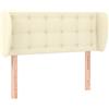 vidaXL Testiera con orecchie Crema 93x23x78/88 cm Pelle finta