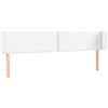 vidaXL Testiera con orecchie bianca 203x23x78/88 cm in Pelle finta