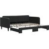 vidaXL Letto da giorno allungabile nero 100x200 cm in velluto