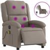 vidaXL Sedia da Massaggio Elettrica Tessuto Taupe