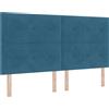 vidaXL Testiera blu scuro 180 cm velluto