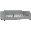 vidaXL Divano letto grigio chiaro 100x190 cm in tessuto