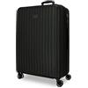 MOVOM Joumma Movom Timber Valigia Media Nero 48x68x27 cm Rigido ABS Lucchetto a Combinazione Integrato 72L 3.8kg 4 Doppie Ruote