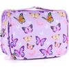 Vipdeal Trousse da appendere per ragazze e ragazzi, Farfalla viola., Beauty case da appendere per neonata